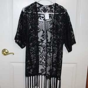 Black Lace Kimono